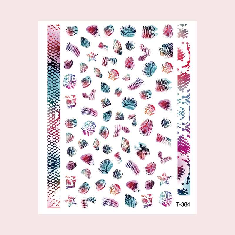 

1sheet Snakeskin Nail Art Sticker, Multicolor