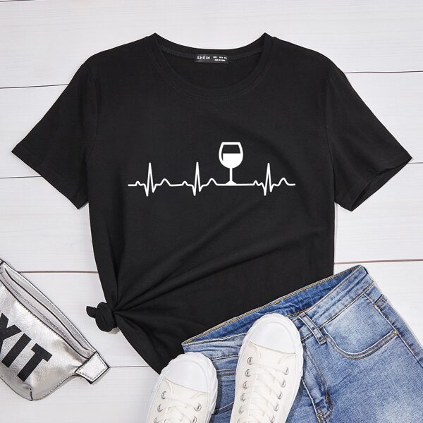 

Graphic Print Tee, Black