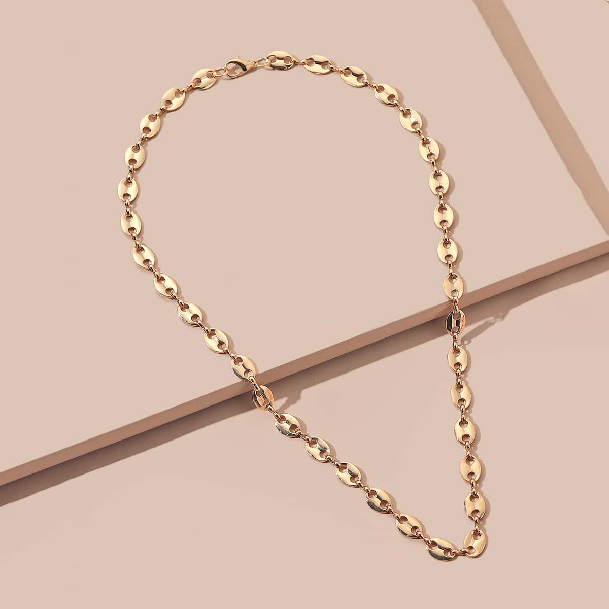 

Geo Linked Necklace, Gold