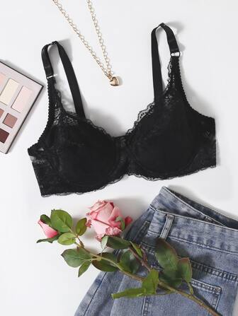 AltCore Floral Lace Push Up Sexy Lingerie Bra