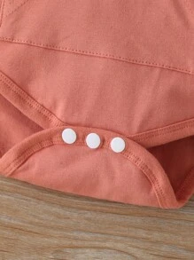 女嬰花卉圖案袋鼠口袋連帽連體衣帶褲子 - 彩色 - 查看 6