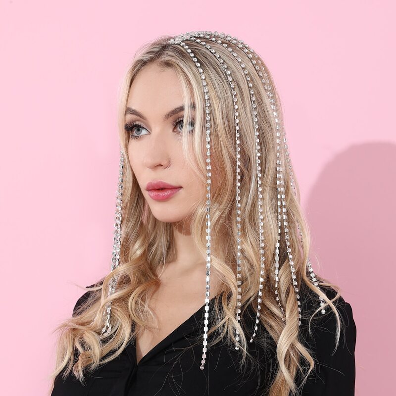 

Rhinestone Decor Hair Accessory, Silver