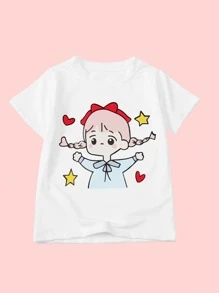 Toddler Girls Figure And Star Graphic Tee