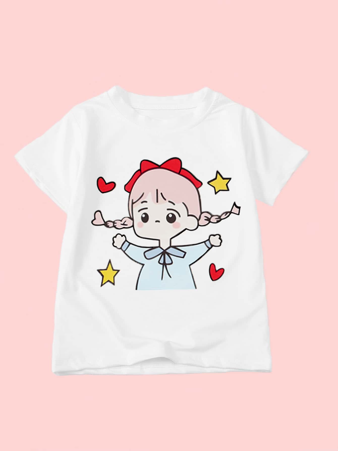 Toddler Girls Figure And Star Graphic Tee