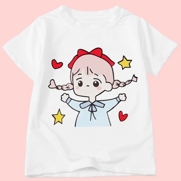

Toddler Girls Figure And Star Graphic Tee, White