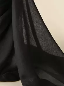 1pc Solid Color Arabic Head Scarf, Suitable For Mosque Use