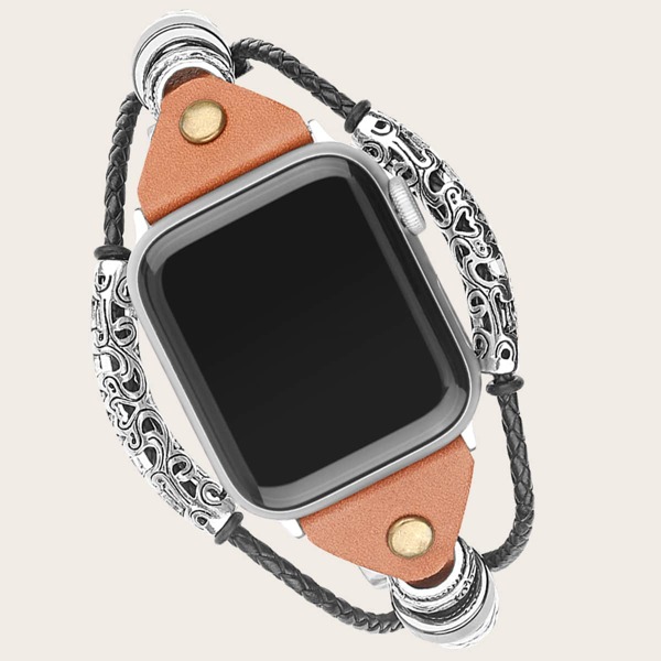 

Плетеный металлический ремешок для часов Apple, Коричневые