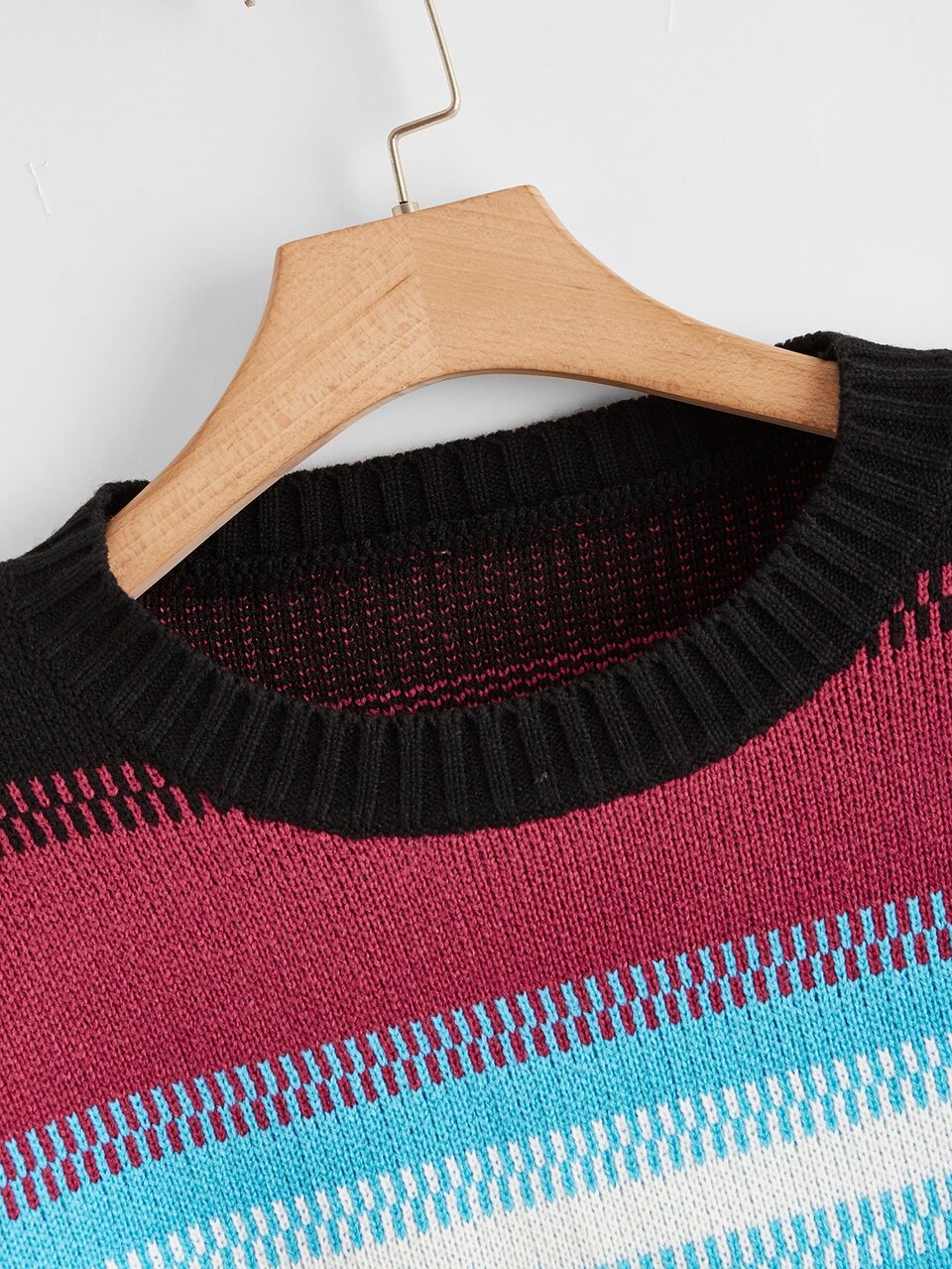 Plus Drop Shoulder Colorblock Sweater