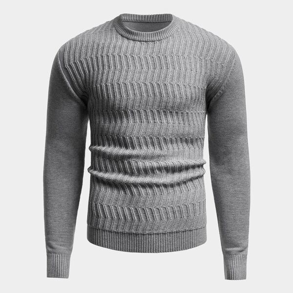 

Men Mock Neck Solid Sweater, Grey