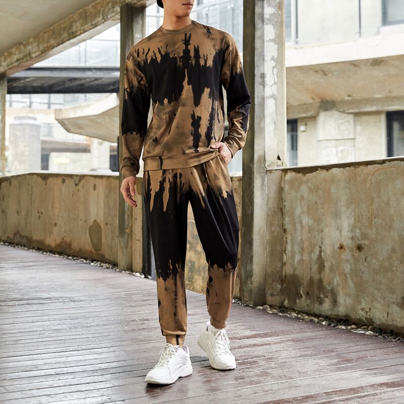

Guys Tie Dye Pullover & Joggers Set, Multicolor
