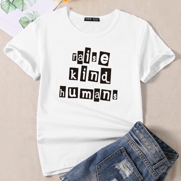 

Letter Graphic Tee, White