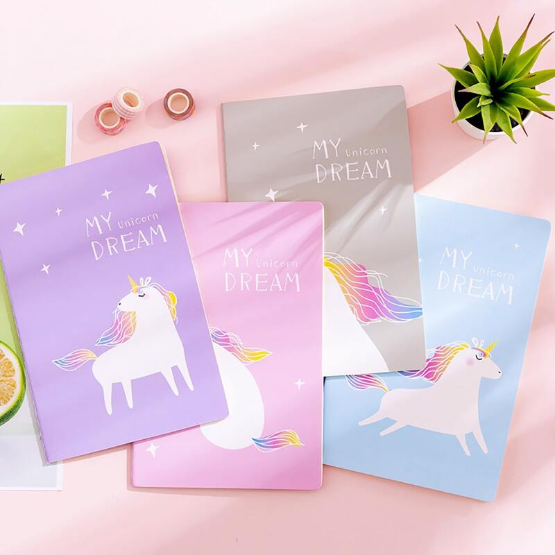 

1pc Unicorn Print Random Notebook, Multicolor