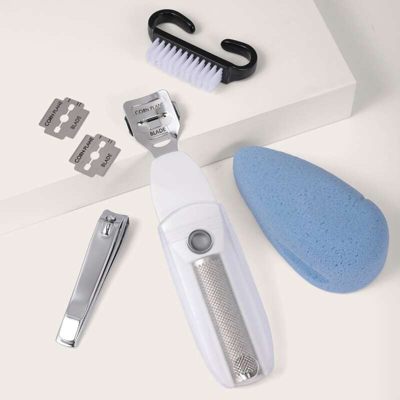 

6pcs Exfoliating Foot Care Tool Set, Blue