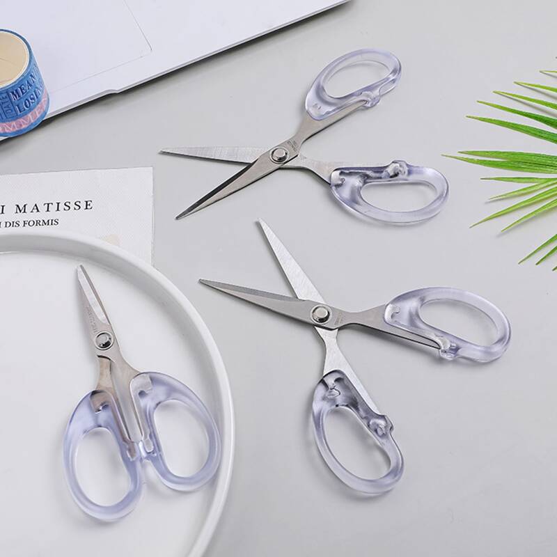 

1pc Clear Handle Scissors