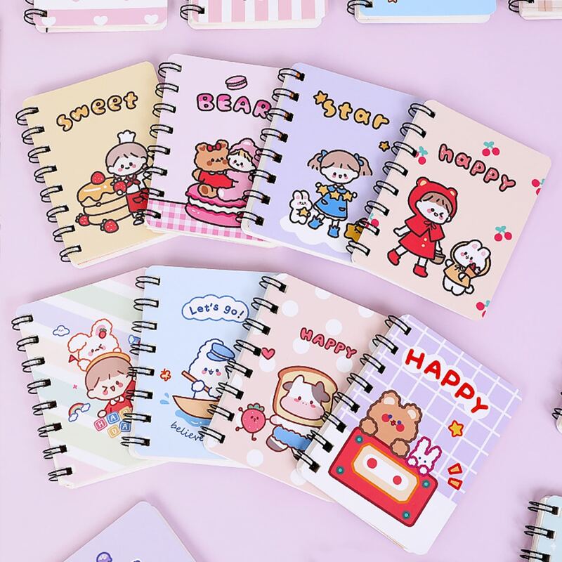 

3pcs Cartoon Graphic Random Notepad, Multicolor