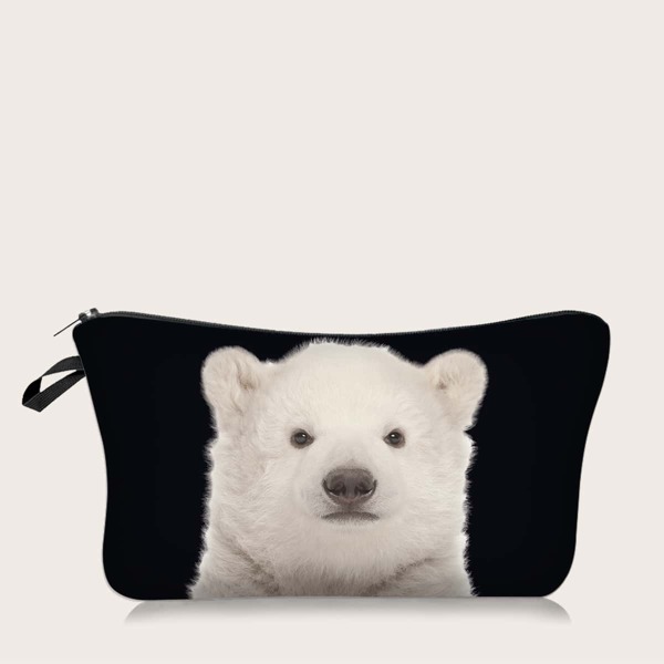 

Bear Print Makeup Bag, Multicolor