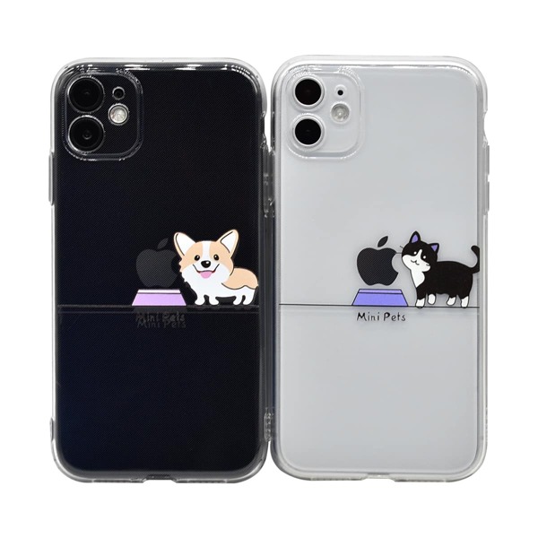 

2pcs Animal Print Clear iPhone Case