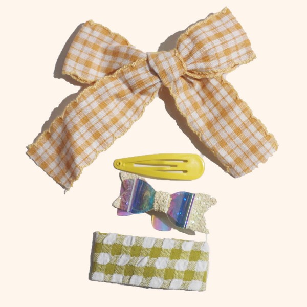 

4pcs Toddler Girls Bow Hair Clip, Multicolor