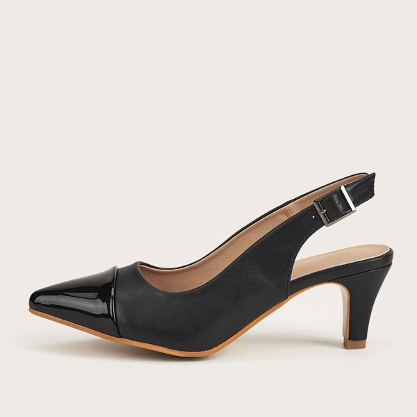 

Point Toe Slingback Pumps, Black