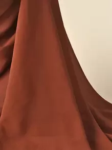 1入質感珍珠和雪紡柔軟頭巾，適用於日常穿著和場合頭巾、髮箍、頭帶，讓您的造型更時尚 - 鏽棕色 - 查看 3