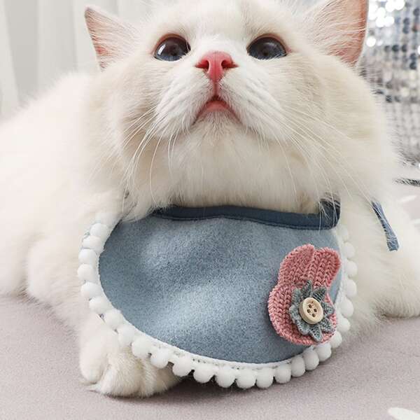 

Cartoon Design Cat Bib, Grey