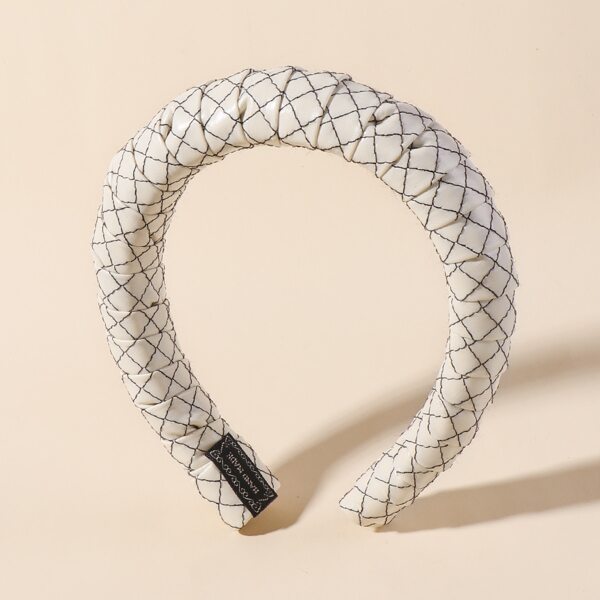

Quilted Hair Hoop, White