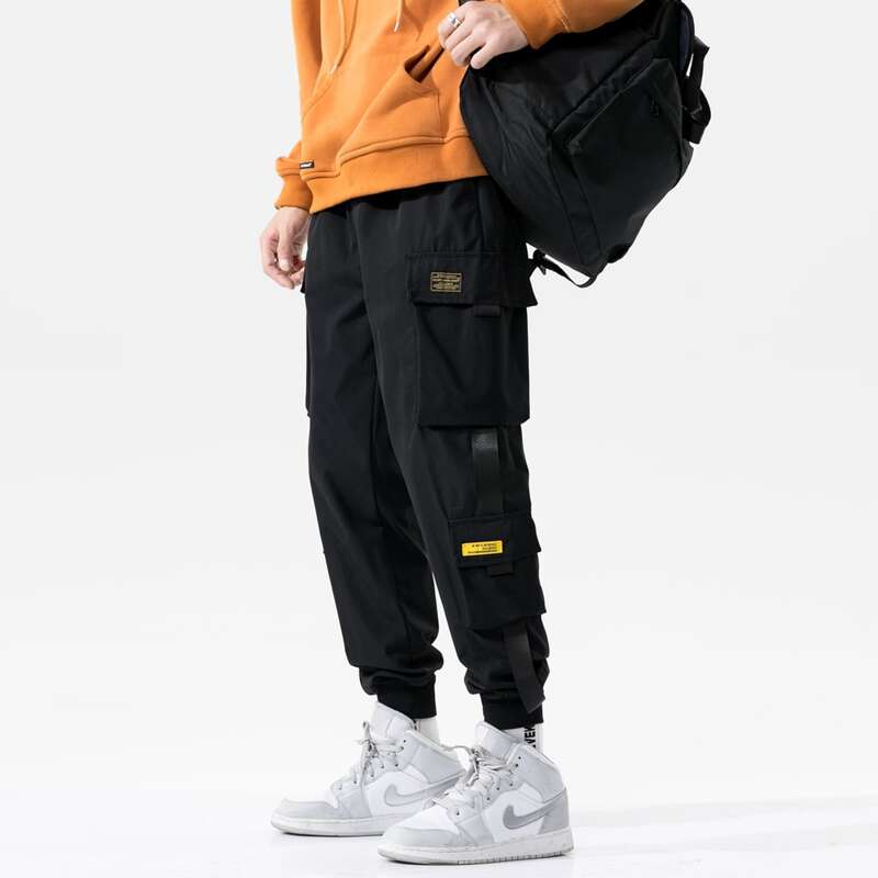 

Guys Solid Pocket Pants, Black