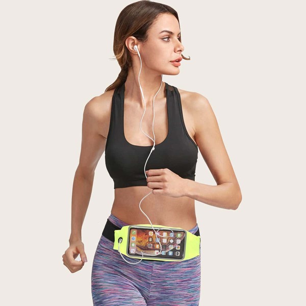 

1pc Sport Phone Waist Bag, Green
