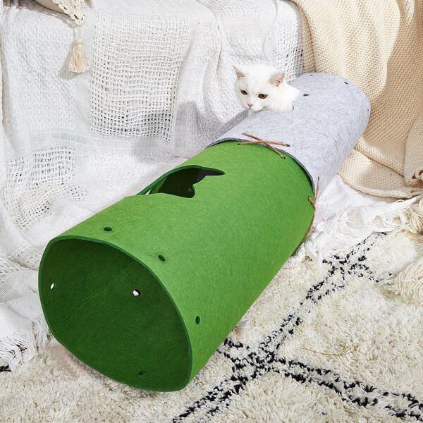 

1pc Random Color Felt Cat Tunnel, Multicolor