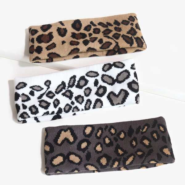 

3pcs Baby Leopard Pattern Headband, Multicolor