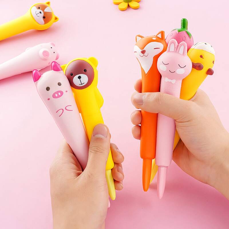 

1pc Random Cartoon Squeeze Gel Pen, Multicolor