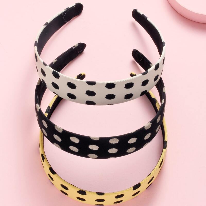 

3pcs Polka Dot Headband, Multicolor