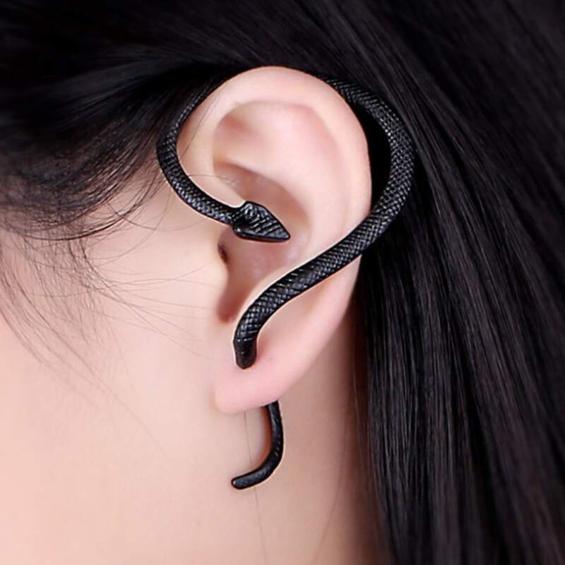 

1pc Snake Ear Climber, Black