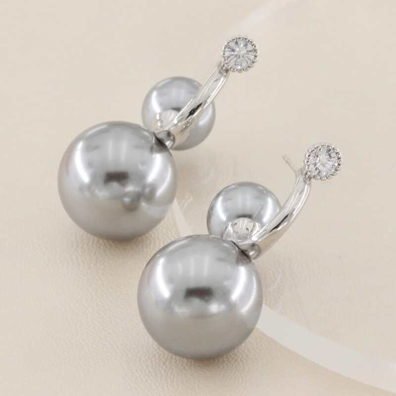 

Ball Decor Stud Earrings, Silver