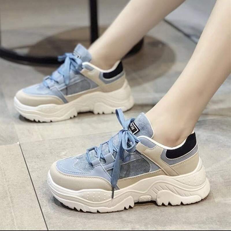

Lace-up Chunky Trainers, Blue
