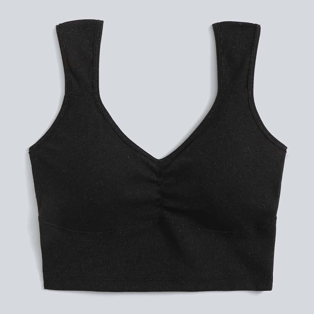 

Solid Plain Bralette, Black