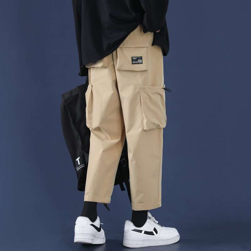 

Guys Solid Cargo Pants, Khaki