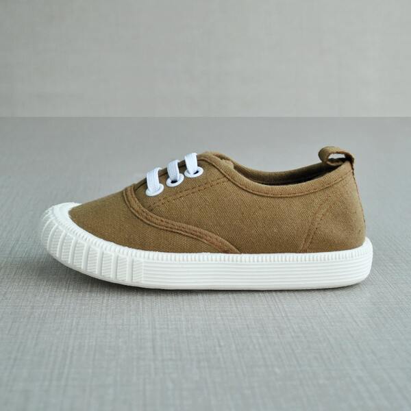 

Toddler Boys Lace-up Front Canvas Sneakers, Coffee brown
