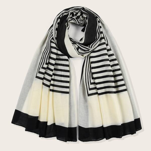 

Striped Pattern Scarf, Multicolor