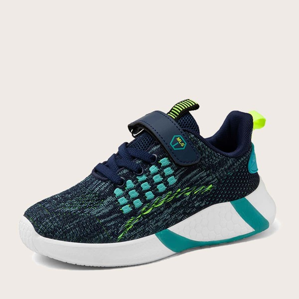 

Boys Velcro Strap Knit Sneakers, Blue