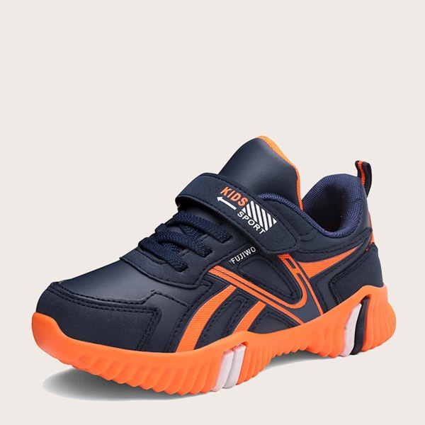 

Boys Letter Graphic Velcro Strap Sneakers, Orange