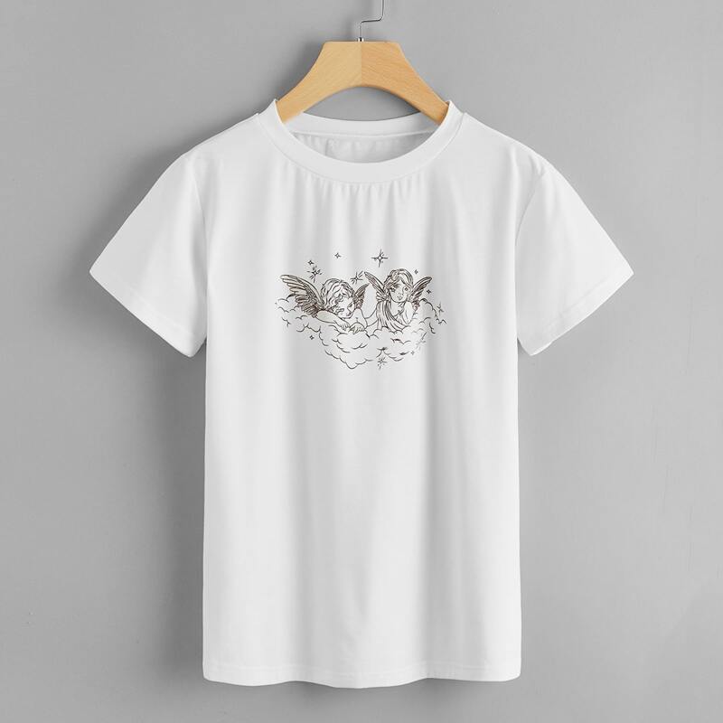 

Angel Graphic Tee, White