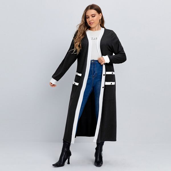 

Plus Contrast Trim Coat, Black