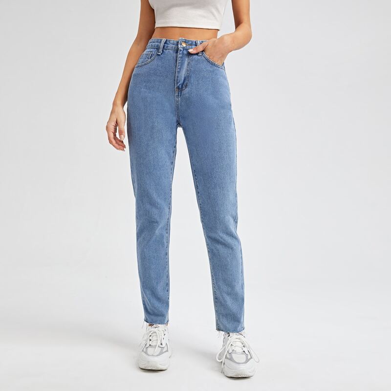 

Light Wash High Waist Mom Jeans