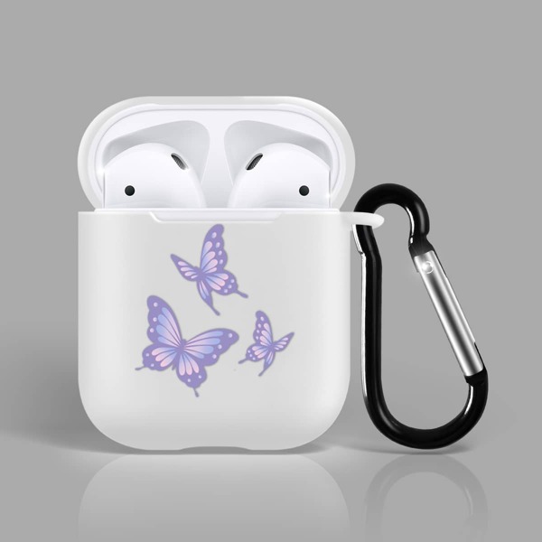 

Чехол для Airpods с принтом бабочки, Белый