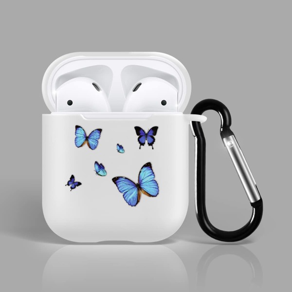 

Чехол для Airpods с принтом бабочки, Белый