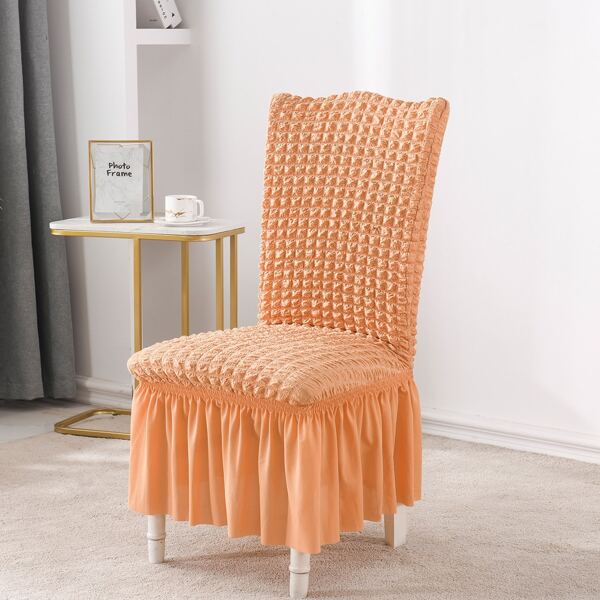 

Ruffle Trim Stretchy Chair Cover, Orange
