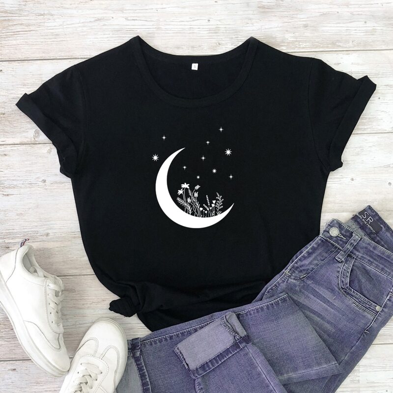 

Moon Graphic Tee, Black
