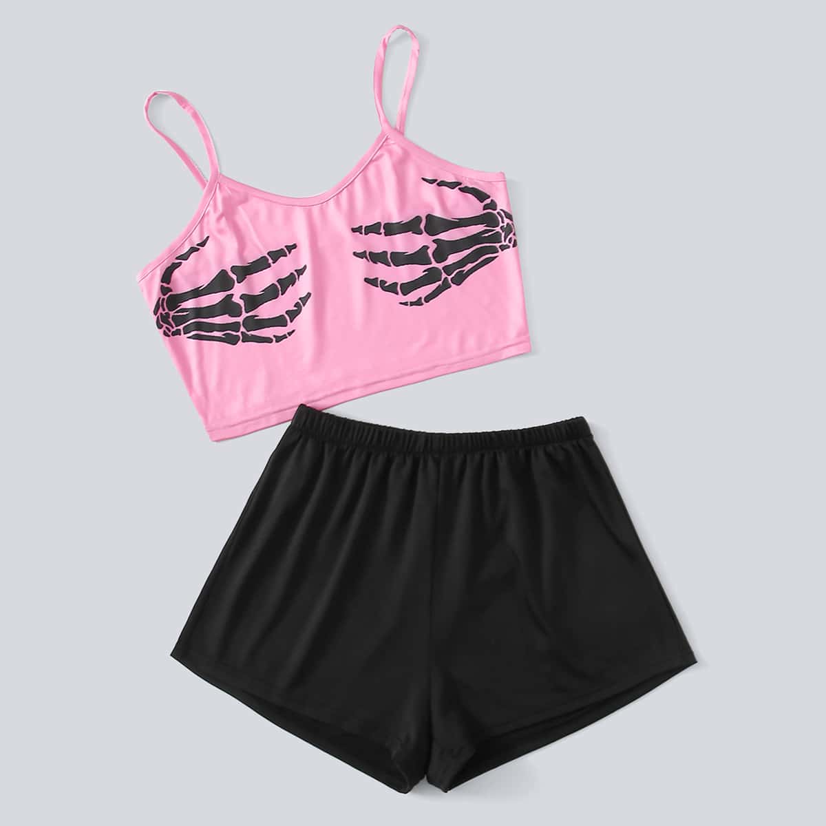 

Skull Graphic Shorts PJ Set, Multicolor