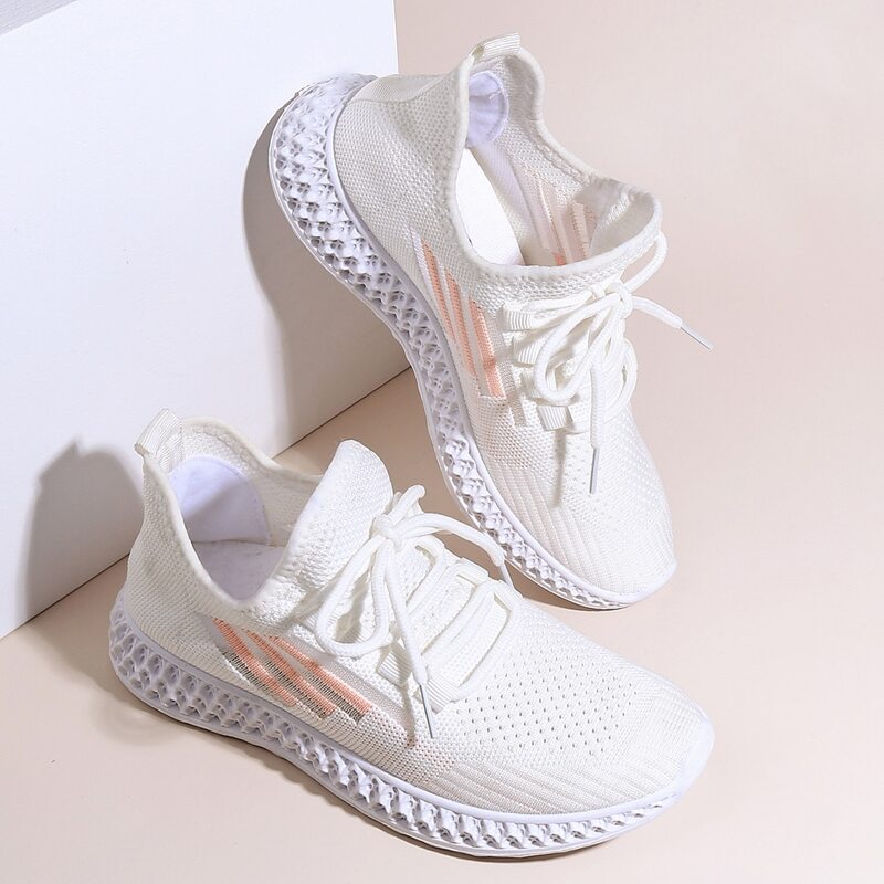 

Stripe Slip On Knit Sneakers, Pink